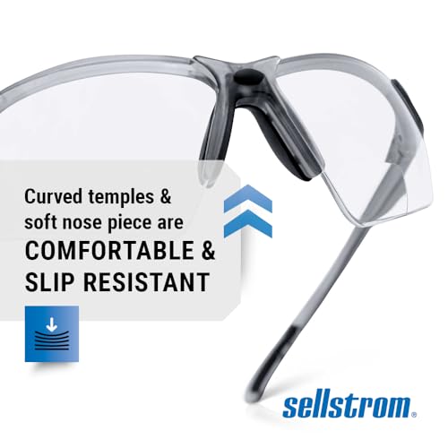 Safety Glasses with Readers - Wraparound Bifocal 2.5x Magnification