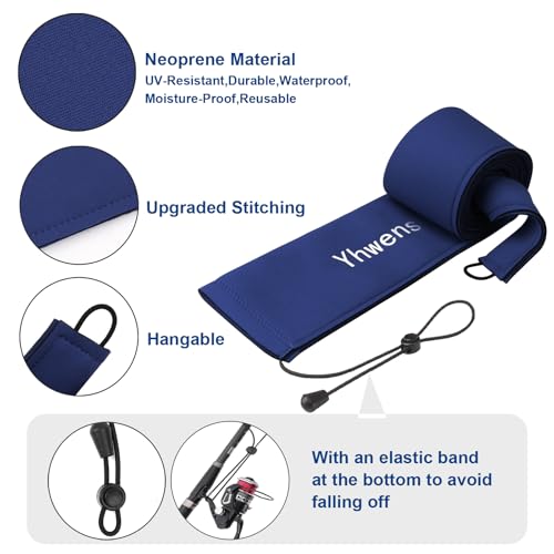Neoprene Fishing Rod Sleeve 60" - Dark Blue Fishing Pole Cover