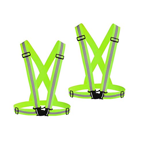 Reflective Safety Vest 2-Pack for Running, Cycling & Hiking