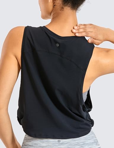 Pima Cotton Dropped Armhole Tank - Medium Black | Soft, Loose Fit