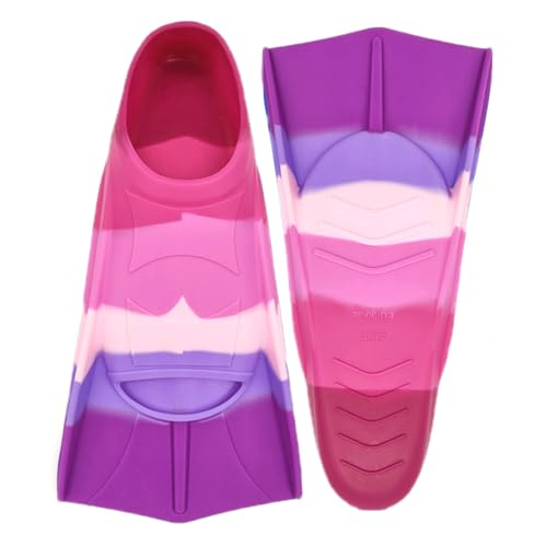 Kids Colorful Flexible Silicone Swim Fins - AAB-3XS (8-11.5) - Training & Snorkeling