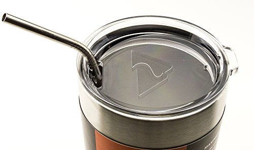 4-Pack Premium Stainless Steel Bend Straws with Cleaning Brush