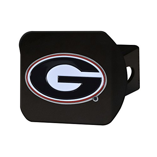 NCAA Georgia Bulldogs Hitch Cover - Black 3.4"x4"