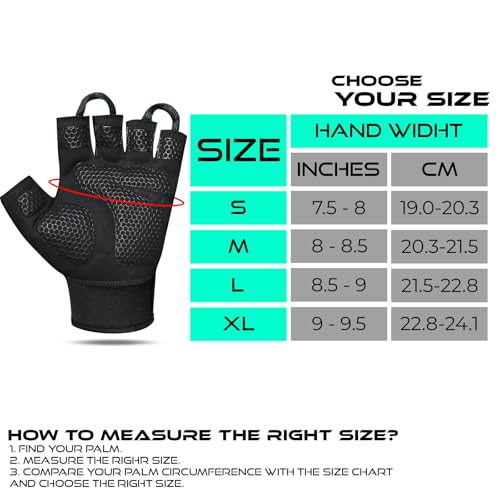 Weight Lifting Gloves for Men & Women - Medium Jet Black