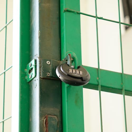 Outdoor Combo Lock for Storage Unit, Weatherproof Disc Lock for Sheds,Gate and Fence, 3 Pack Heavy Duty Discus Pad Locks with Code (3/8-Inch Shackle)¡¦