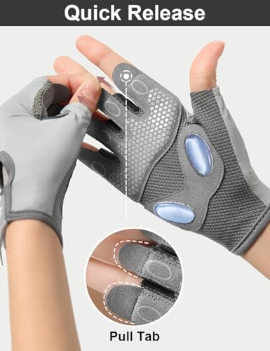 Workout Gloves for Women & Men - Full Palm Protection, Small Black
