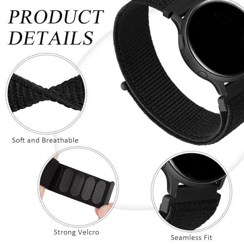 20mm Nylon Replacement Band for Garmin Forerunner 165/245 - Black