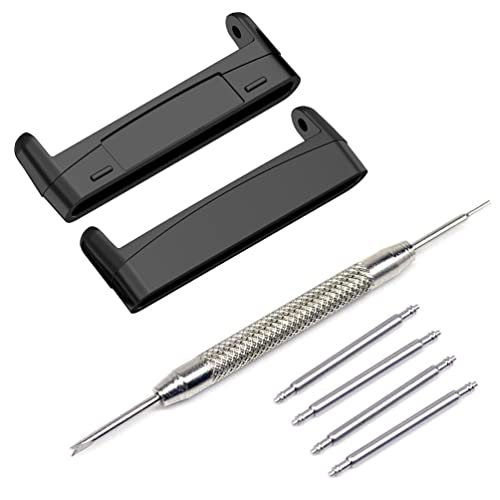 Stainless Steel Watch Strap Adapter for Fitbit Versa 4/3/Sense - Black