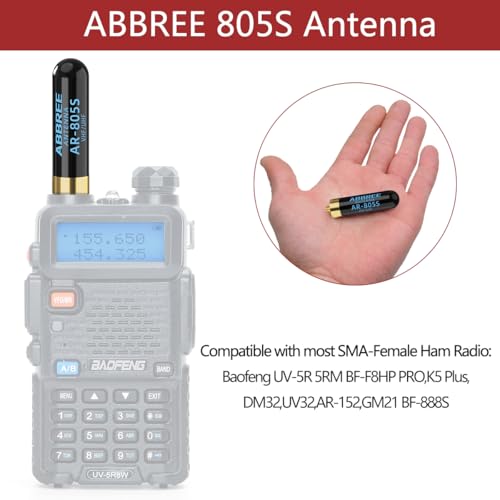 Ham Radio Antenna Dual Band VHF/UHF 144/430MHz - Black, 2 Pack