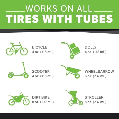 Bike Tube Puncture Repair Sealant - 4oz Non-Toxic Eco-Friendly
