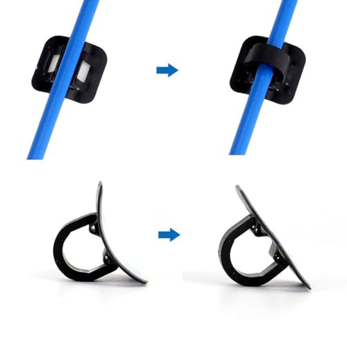 10-Pack Aluminum C-Clip Cable Guides for Bicycles