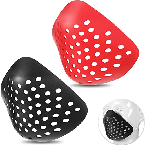 3D Silicone Face Shell Mask Bracket for Cosplay - Red & Black
