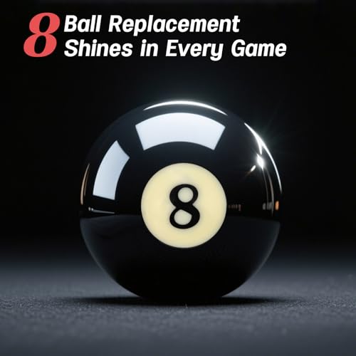 Regulation 8 Ball - 2-1/4" Resin Replacement Billiard Ball