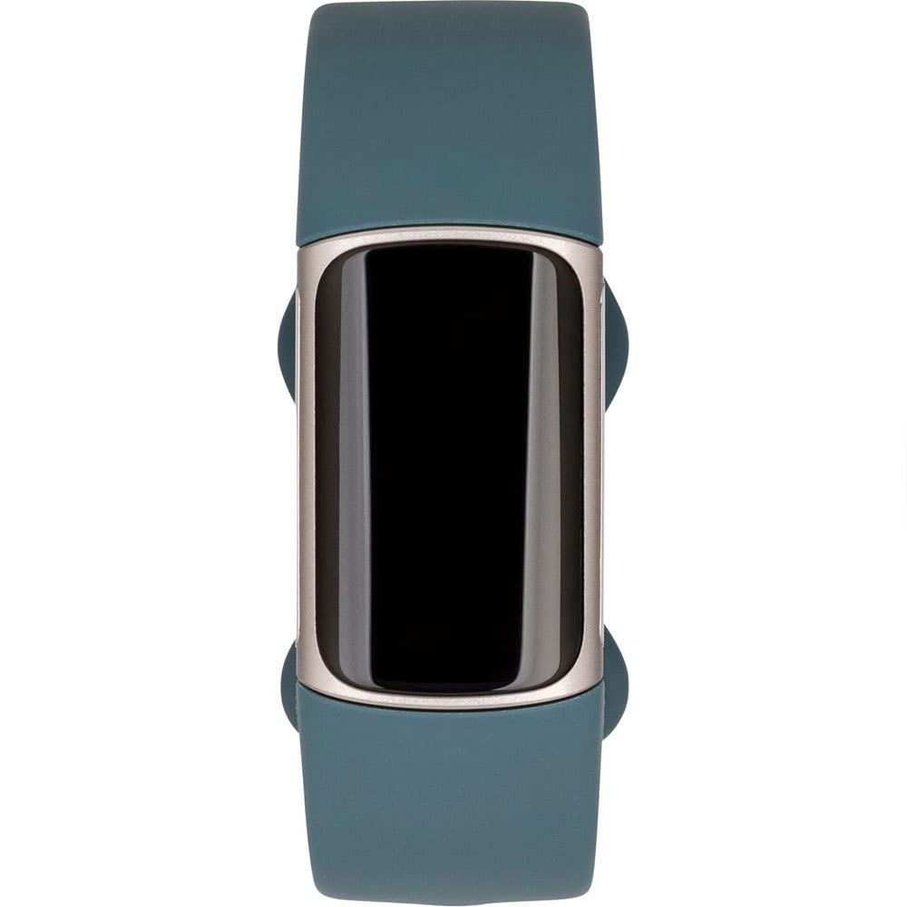 Fitbit Charge 5 Advanced Health & Fitness Tracker with Built-in GPS, Stress Management Tools, Sleep Tracking, 24/7 Heart Rate & More, Mineral Blue, One Size S & L Bands Included, Steel Blue/Platinum