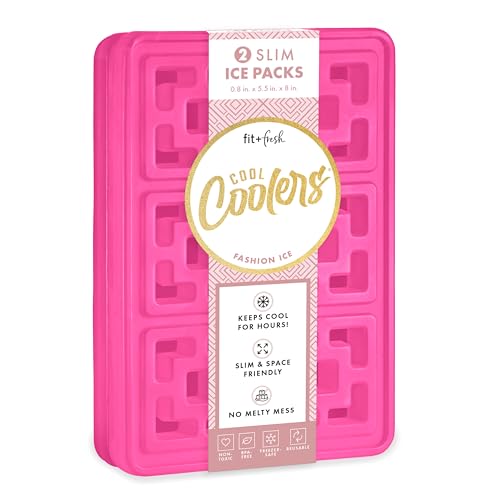 XL Reusable Ice Packs for Coolers - Hot Pink, 2 Pack
