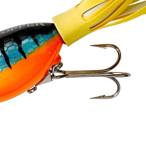 Arbogast Hula Popper Topwater Bass Fishing Lure - Perch, 1 1/4 inch, 3/16 oz