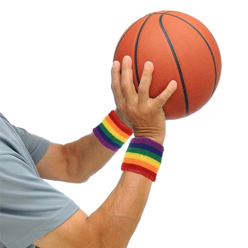Athletic Terry Cloth Wrist Sweatband - Lake Blue, 2 Pack