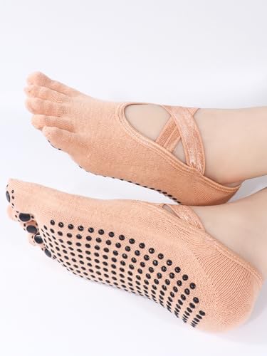 Non-Slip Yoga Pilates Socks for Women - 1 Pair Black