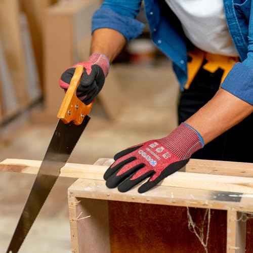 KAYGO Cut Resistant Gloves Micro Finishing Nitrile Coated,ANSI Cut Level A4,KG22NB