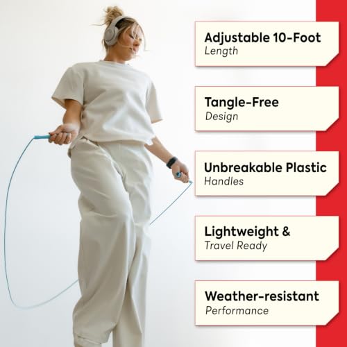 EliteSRS Pastel Pink 5mm PVC Adjustable Jump Rope for Fitness & Cardio