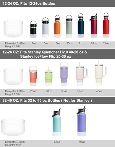 Protective Silicone Sleeve for Hydro Flask 32-40 oz - Clear