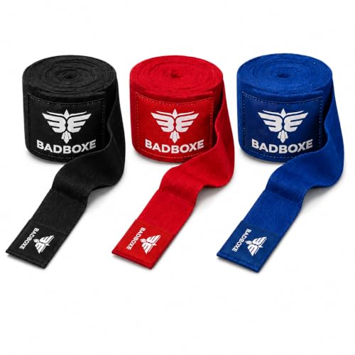 Boxing Hand Wraps 180" - Premium Cotton Blend - Black (1 Pair)