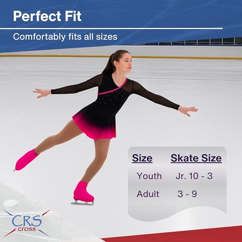 Youth White Lycra Ice Skating Boot Covers - Premium Protection