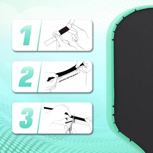 Pickleball Paddle Edge Guard Tape - Green 20mm Width - 3 Pack