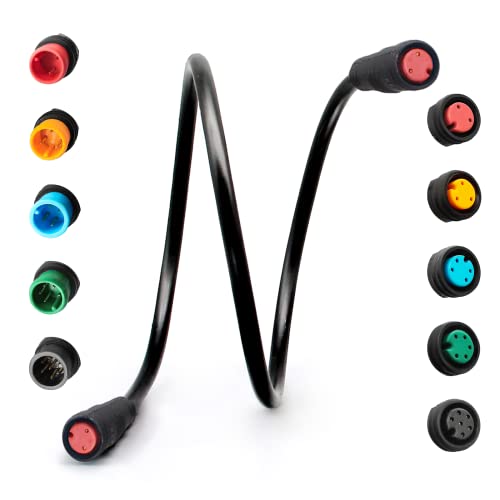 Waterproof Ebike Extension Cable 2Pin to 6Pin for Electric Bicycle Wiring