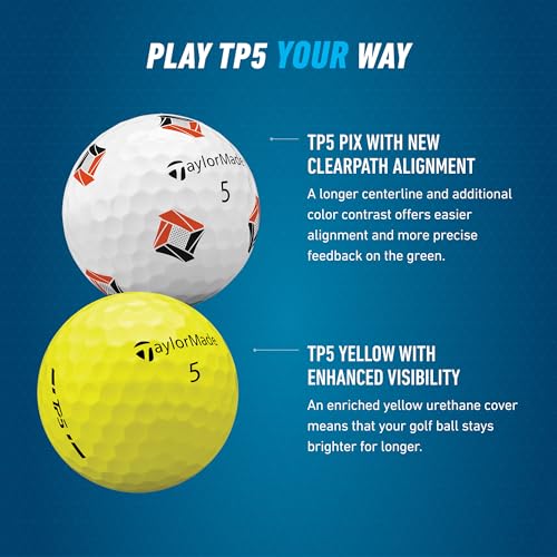 TP5 Golf Balls - White - One Dozen - 5 Layer Construction