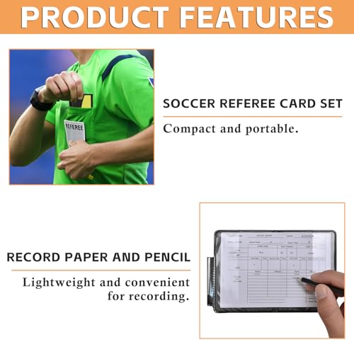 Soccer Referee Cards Set - Red & Yellow Warning Cards, 2 Pack