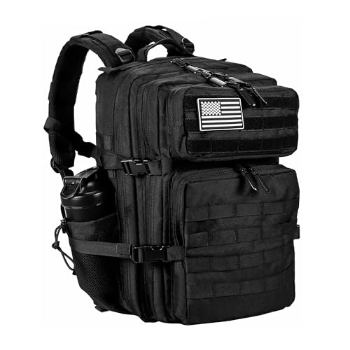 45L Military Tactical Backpack with Molle System - Black