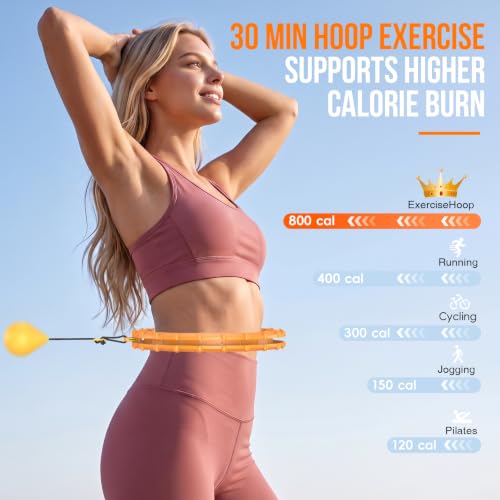 Weighted Infinity Fitness Hoop - Silent 24 Detachable, Orange