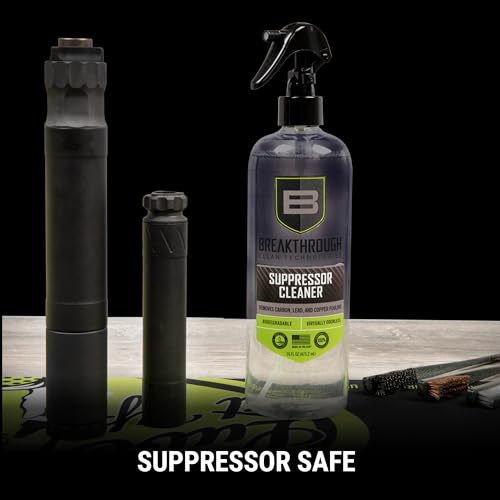 16 Fl Oz Suppressor Cleaner - Carbon & Lead Deposits Removal, Safe Gun Maintenance