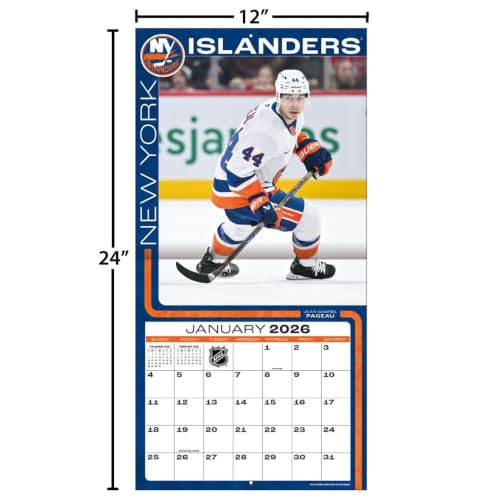 New York Islanders 2026 Wall Calendar - 12x12 Full-Color Photos