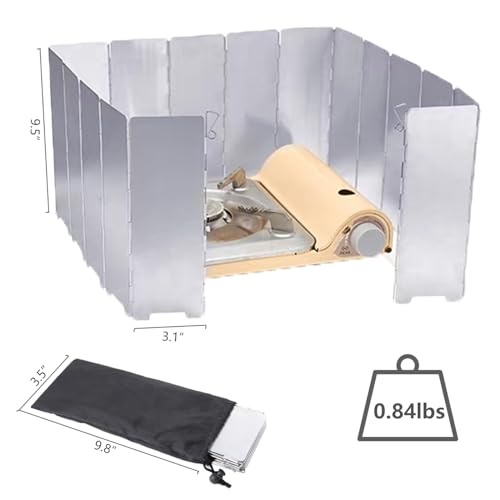 Ultra-Light Aluminum Camping Stove Windscreen - 16 Plates