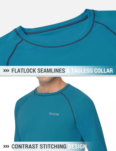 baleaf Men's UPF 50+ Sun Protection Shirts Long Sleeve Rash Guard