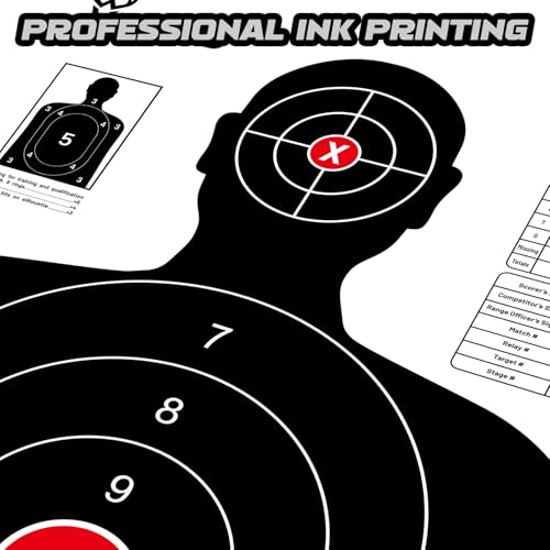 Shooting Range Silhouette Paper Targets - 23x35 Inches - Set of 20