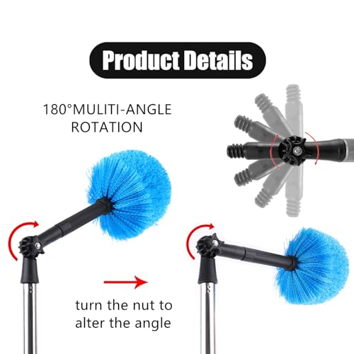 2 PCS Mop Extension Pole Adapter Rotatable Angle Adaptor Broom Handle Adapter Plastic Paint Brush Extender for Threaded Extension Pole