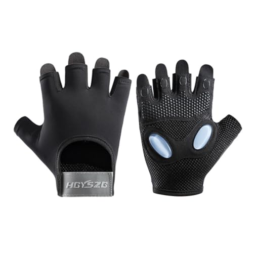 Workout Gloves for Women & Men - Full Palm Protection, Small Black