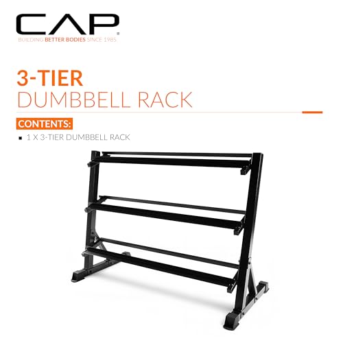 3-Tier Dumbbell Rack - Heavy-Duty Steel Weight Storage for Home Gym