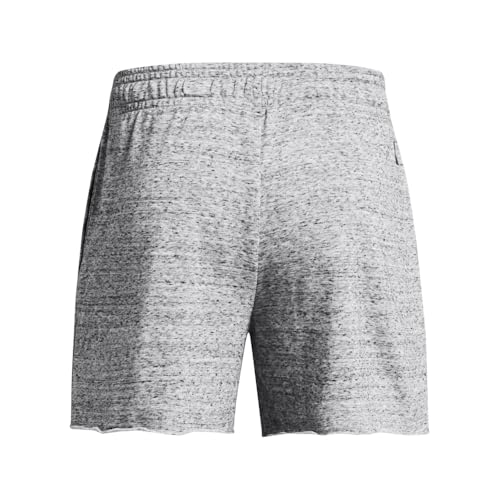 Under Armour Project Rock Terry Shorts for Men X-Small Gray Heather White