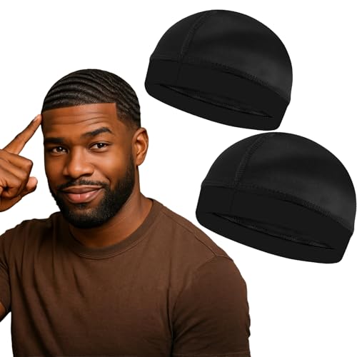 Premium Wave Caps for Men - 2 Pack Compression Durag for Waves