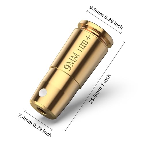 9mm Red Laser Bore Sighter with Extra Batteries & Tin Case