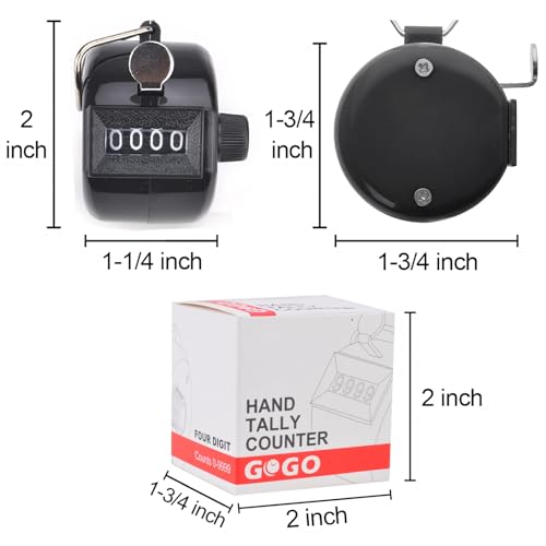 Handheld Tally Counter - 4 Digit Plastic Clicker, Green