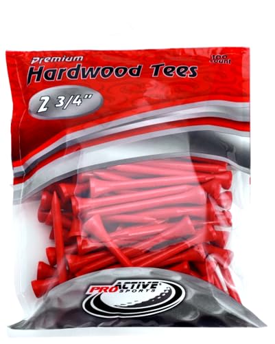 2 3/4-Inch Golf Tees - High Quality Wood - Red (100 Pack)