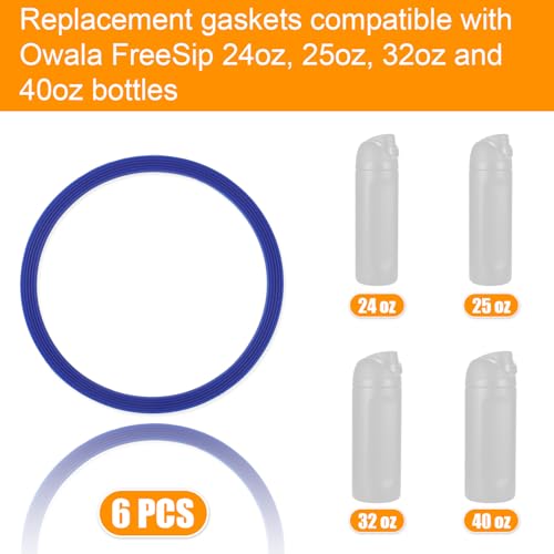 Replacement Sealing Rings for Owala FreeSip Water Bottles - 6 Pack