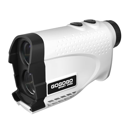 Laser Rangefinder for Golf & Hunting - 1200 Yards, 7X Magnification, Vibration Function - White