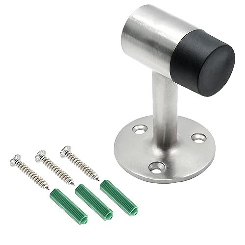 3-Inch Heavy Duty Floor Stopper - Brushed Nickel, 1 Piece