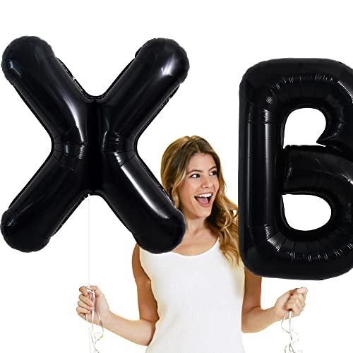 40 Inch Black B Jumbo Foil Balloon - Birthday Party Decoration